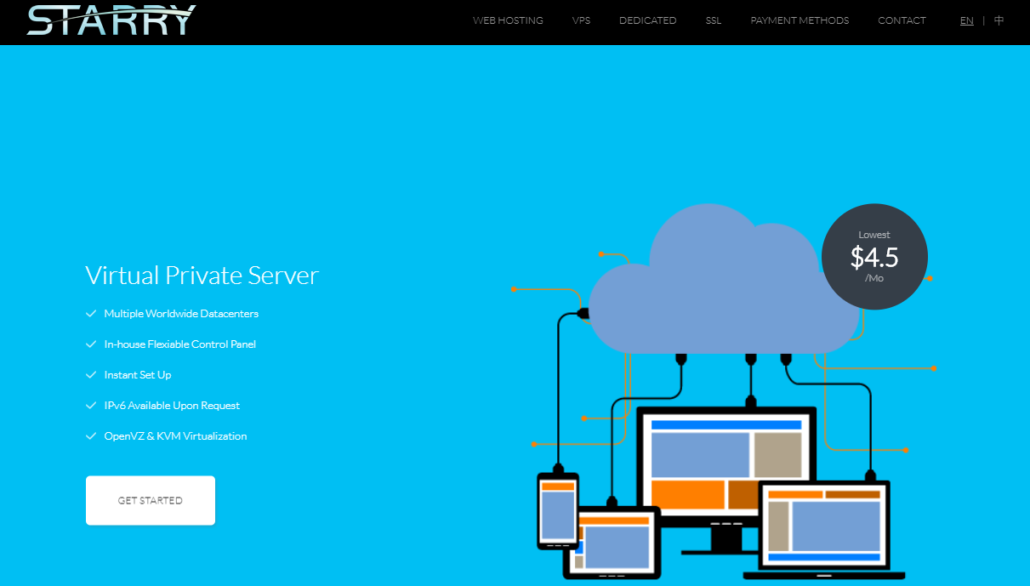 starrydns vps hosting