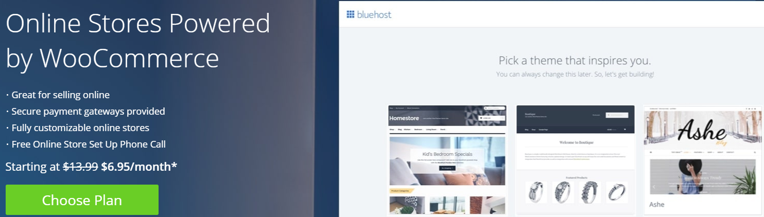 bluehost woocommerce hosting